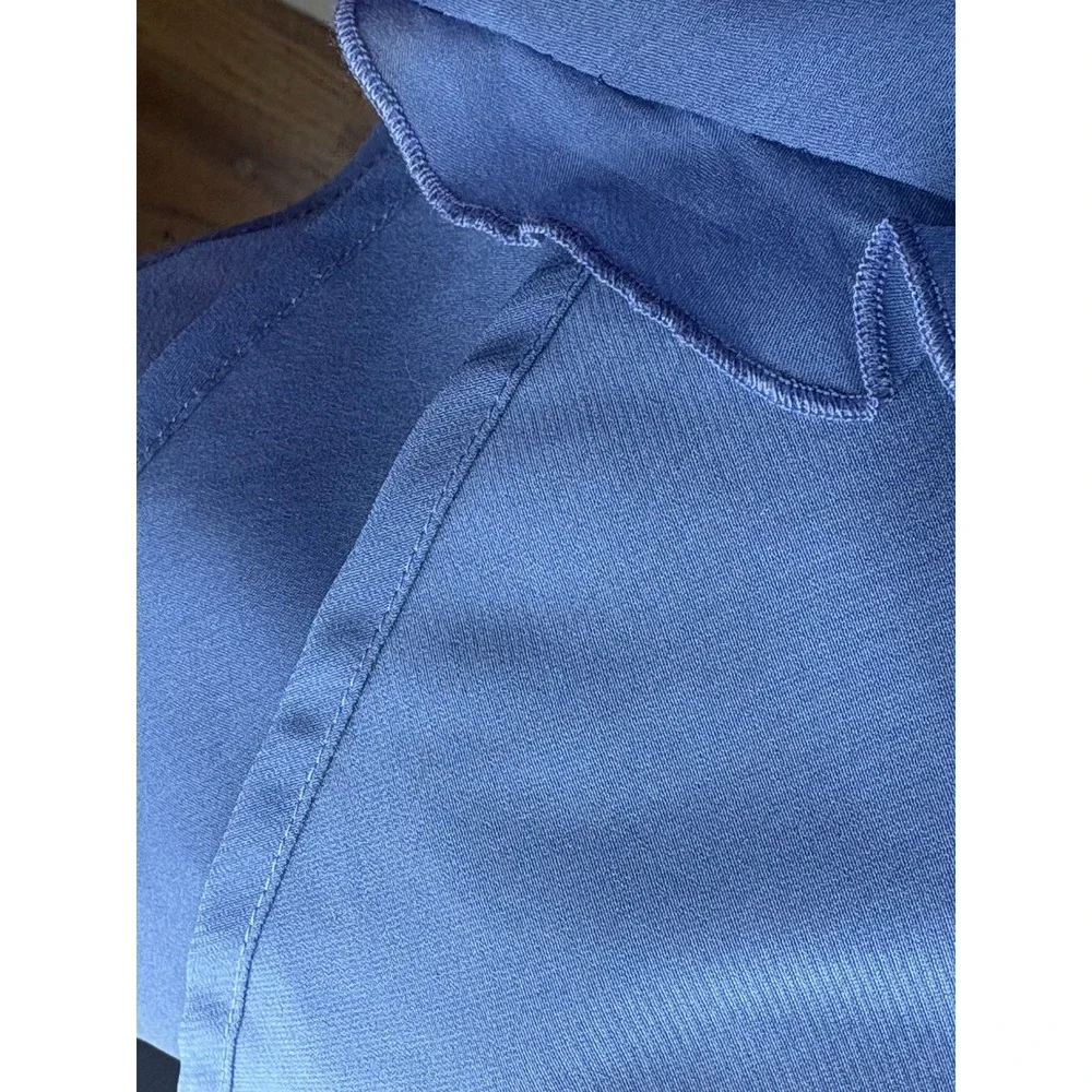 Abercrombie And Fitch Silk Maxi Dress Ruffles Blue NWT Sz S Fairy Boho Coquette